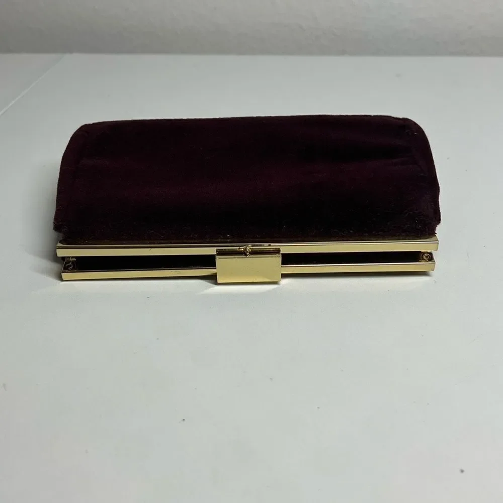 Vintage Estée Lauder Faux Suede Clutch Cosmetic Bag Wallet
